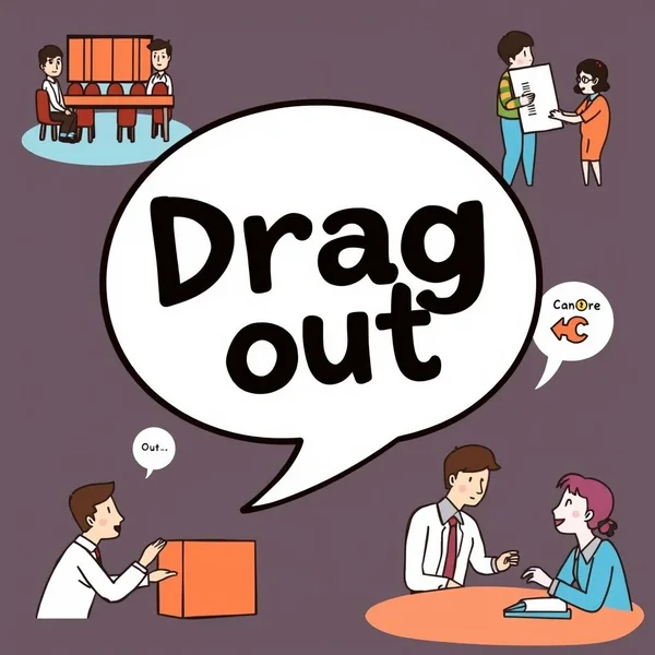 Verstehen des Phrasal Verbs Drag out