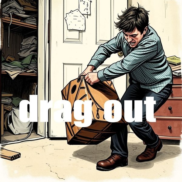 فهم الفعل المركب Drag out