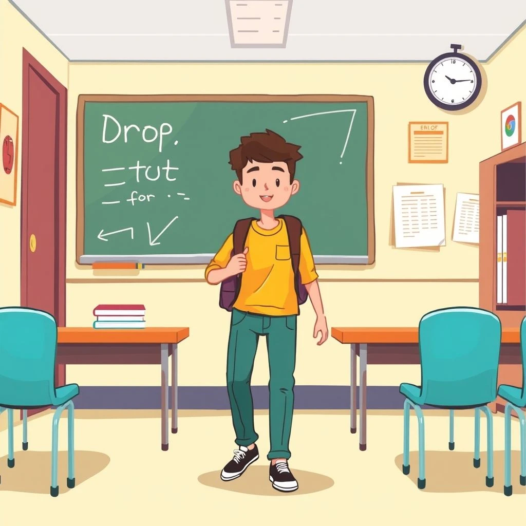 Понимание фразового глагола Drop out of для изучения английского