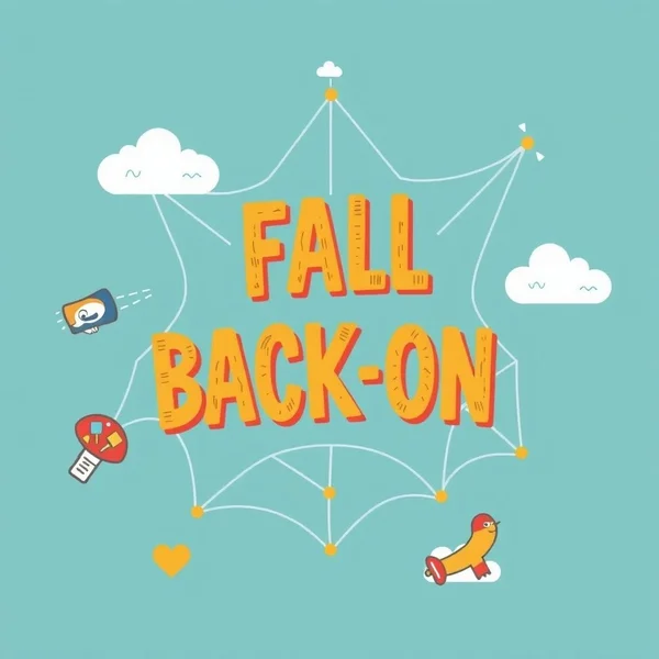 Afbeelding van een vangnet of backupplan, ter illustratie van het concept "Fall back on"