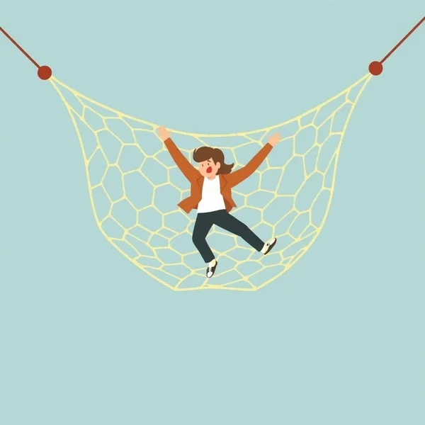 Immagine di una rete di sicurezza o piano di riserva, che illustra il concetto di "Fall back on"