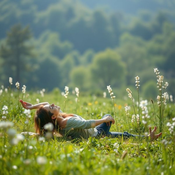 Immagine che mostra qualcuno che si rilassa, con il titolo: Comprendere il verbo frasale "ease up"