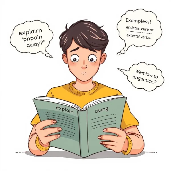 Comprendre le verbe à particule explain away