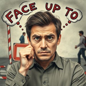 Comprendre le verbe à particule Face up to les défis en anglais