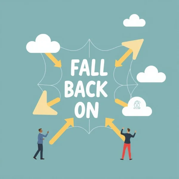صورة لشبكة أمان أو خطة احتياطية، توضح مفهوم "Fall back on"