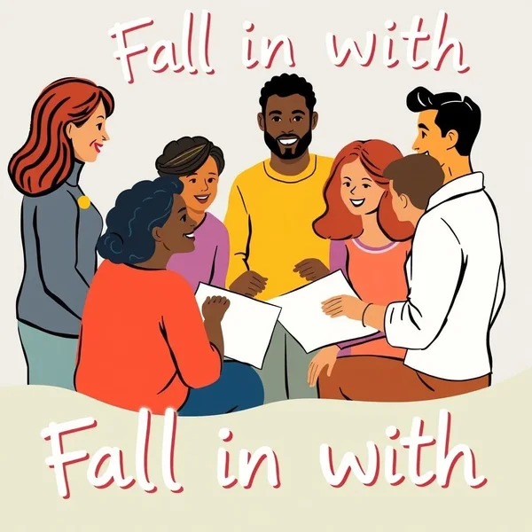 فهم الفعل الجملوي Fall in with في الإنجليزية