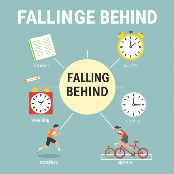 Understanding the phrasal verb Fall behind