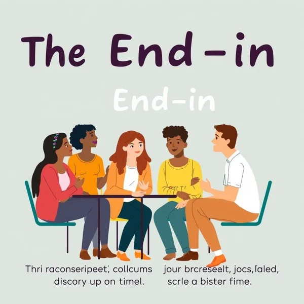 Visual representation of the phrasal verb 'End in'