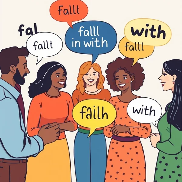 Understanding the phrasal verb Fall in with in English