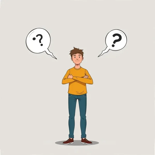 Image showing someone thoughtfully considering a challenge, illustrating the concept of "face up to"