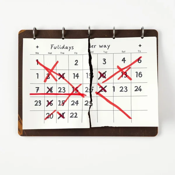 Afbeelding die plannen illustreert die niet zijn gerealiseerd, die de phrasal verb fall through vertegenwoordigt