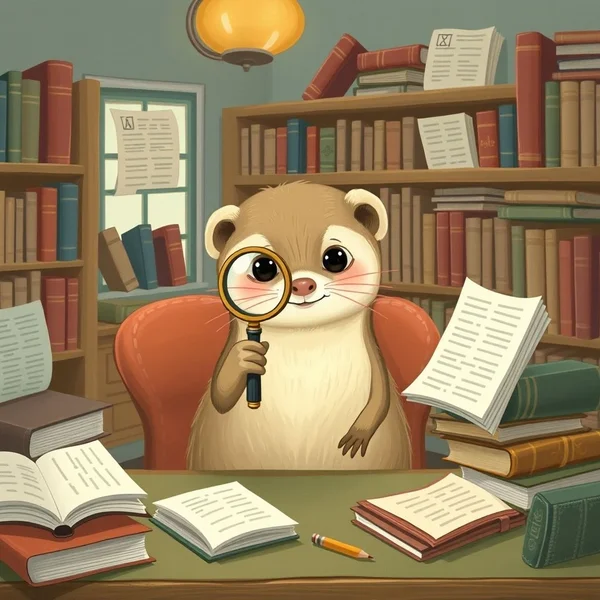 A magnifying glass over a document, illustrating the concept of how to ferret out information