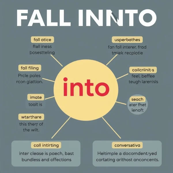 Gambar yang menggambarkan penggunaan umum dari kata kerja frasa Fall into