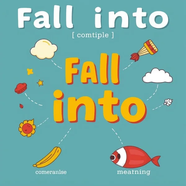 Image illustrating common uses of the phrasal verb Fall into