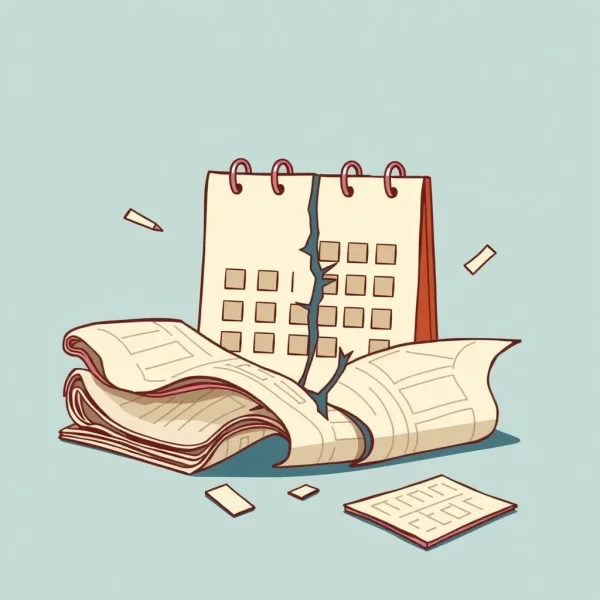 Image illustrating plans that did not materialize, representing the phrasal verb fall through
