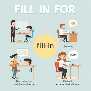 英語の句動詞理解 Fill in for の正しい使い方