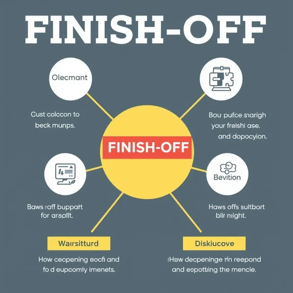 Un guide visuel pour comprendre le verbe à particule "Finish off" et ses applications