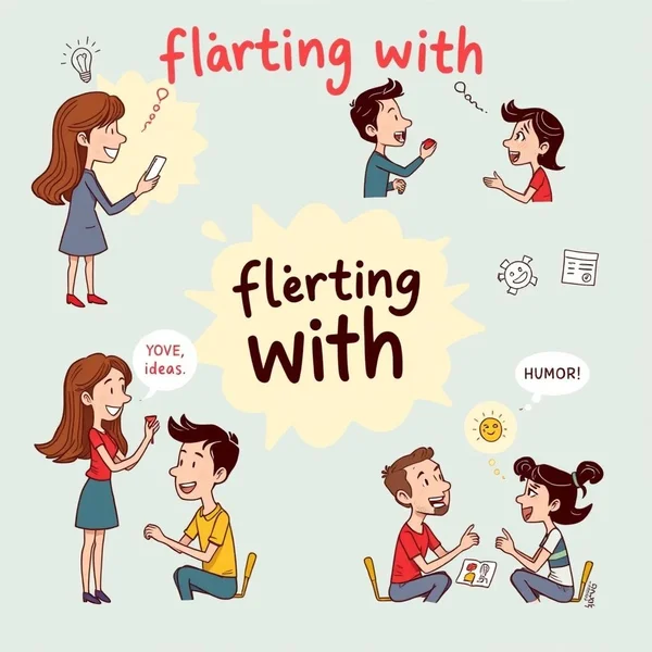 Flirt with 개념을 설명하는 일러스트