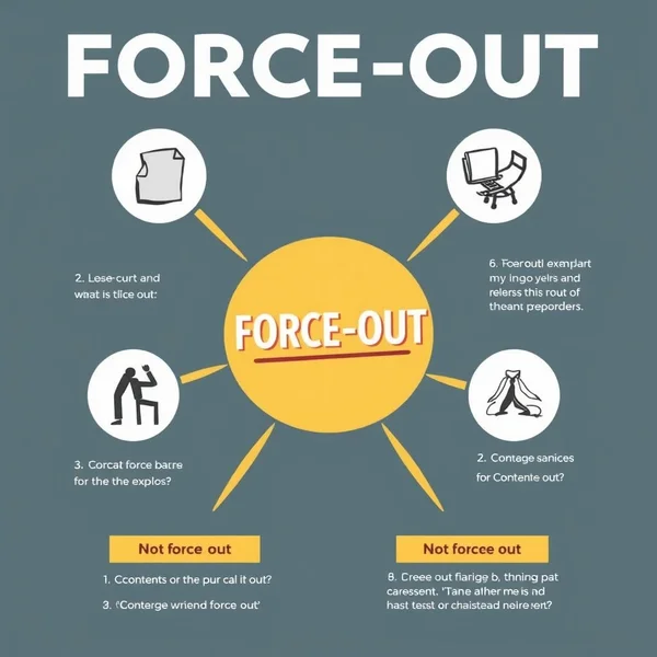 Image showing 'Force Out' being used in a sentence or concept