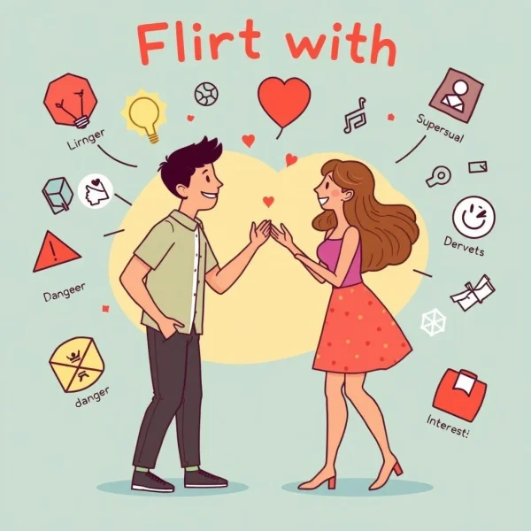 Illustrazione che dimostra il concetto di Flirt with