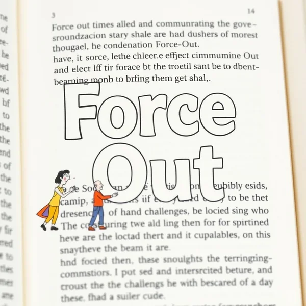 صورة توضح استخدام 'Force Out' في جملة أو مفهوم