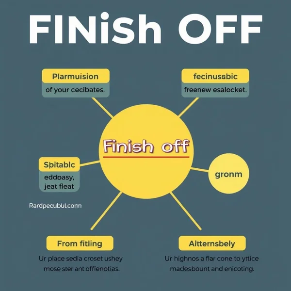 구동사 "Finish off"와 그 활용에 대한 시각적 가이드