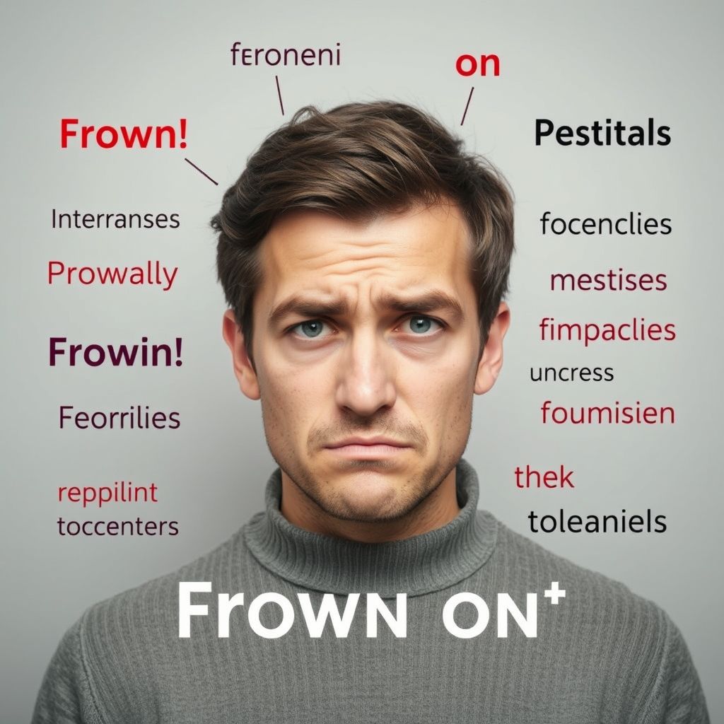 Frown onを深掘りし句動詞を理解する方法
