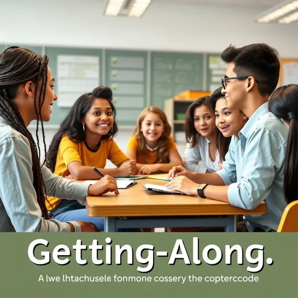 Students demonstrating how to Get along in a classroom