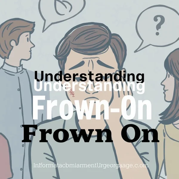 Onaylamama durumunu temsil eden, muhtemelen birinin hafifçe bir sahneye kaşlarını çattığı bir görüntü, üzerine "Understanding Frown On" metni eklenmiş