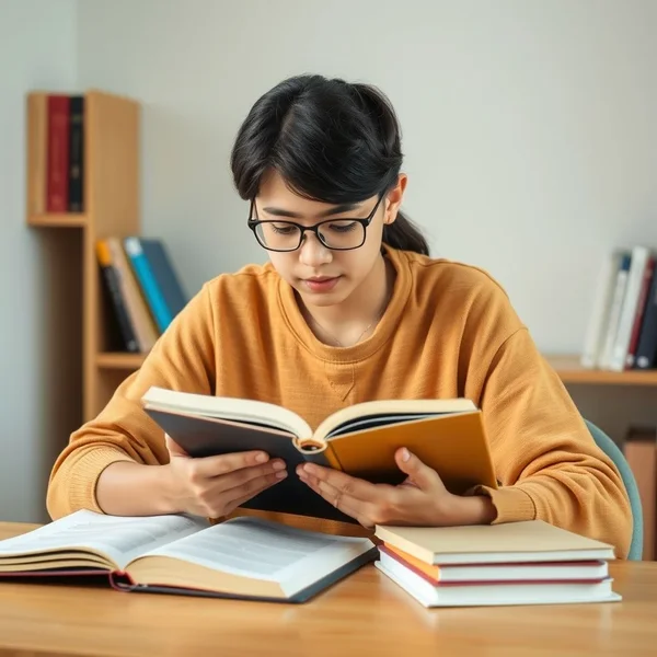 Image d'un étudiant apprenant le verbe à particule 'get back to'