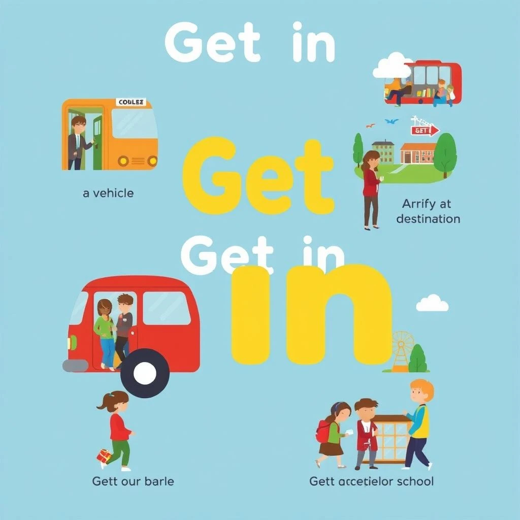 Get in: فهم الفعل المركب واستخداماته المتنوعة