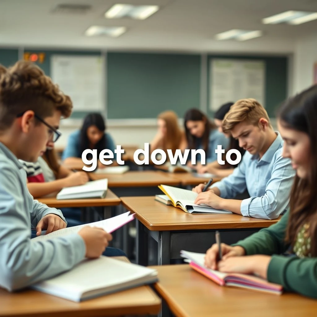 Get down to Verständnis des Phrasal Verbs und seine Anwendung