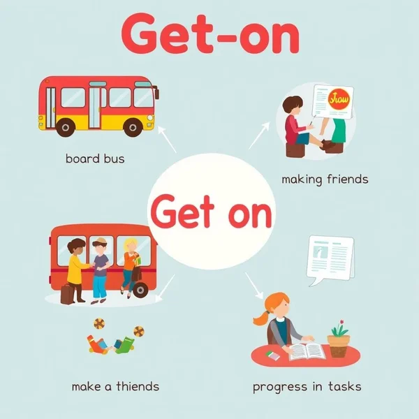 フレーズ動詞 Get on の理解