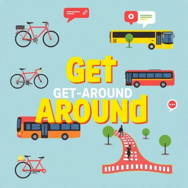 Image illustrating various ways to Get around, like travel or overcoming obstacles
