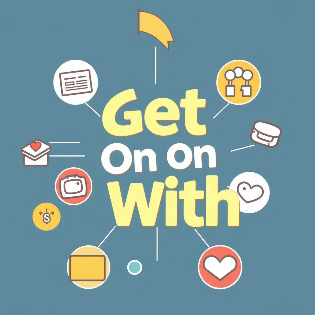 Get on with dem Verständnis des Phrasal Verbs Get On With
