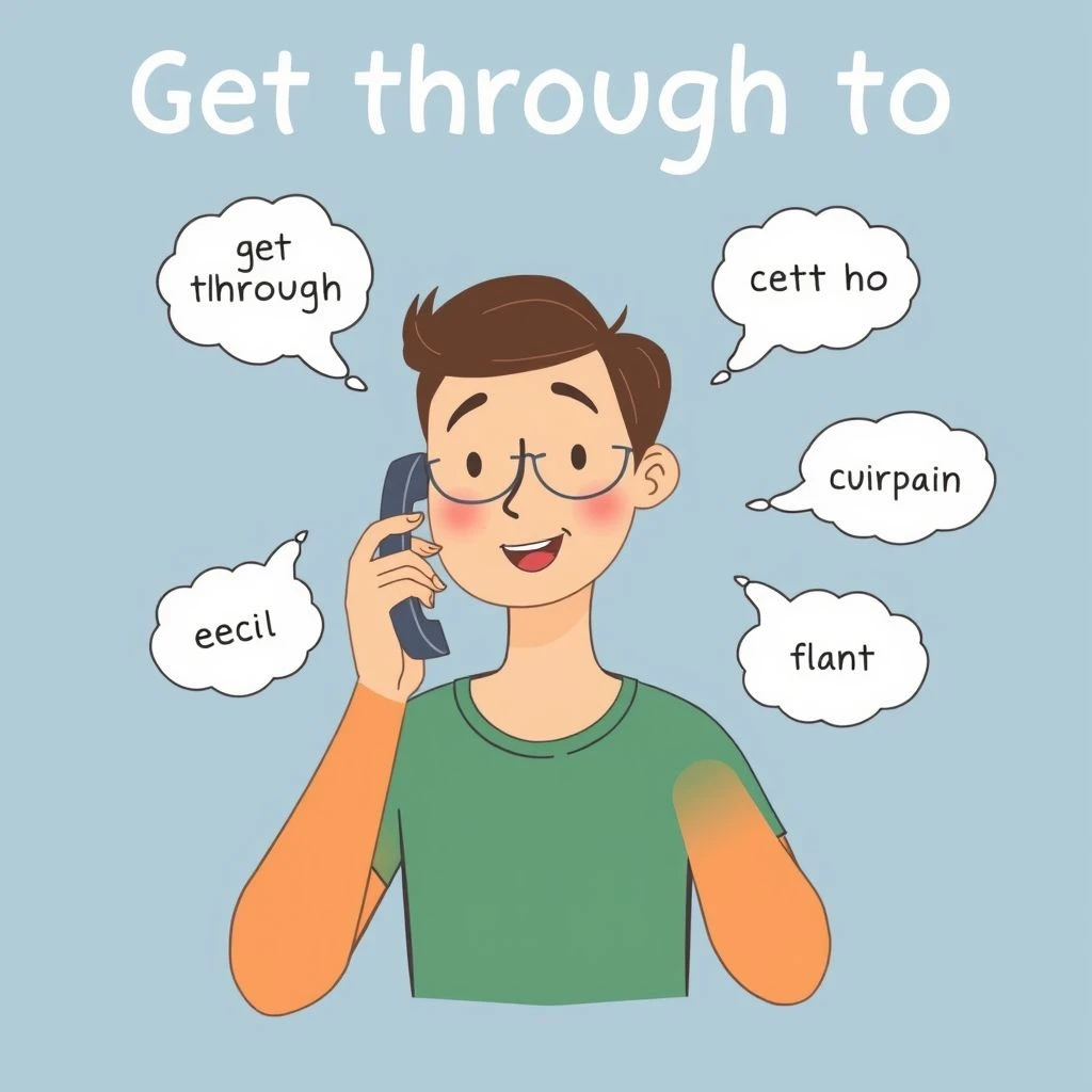 Get through to الآخرين بفهم الفعل المركب في الإنجليزية