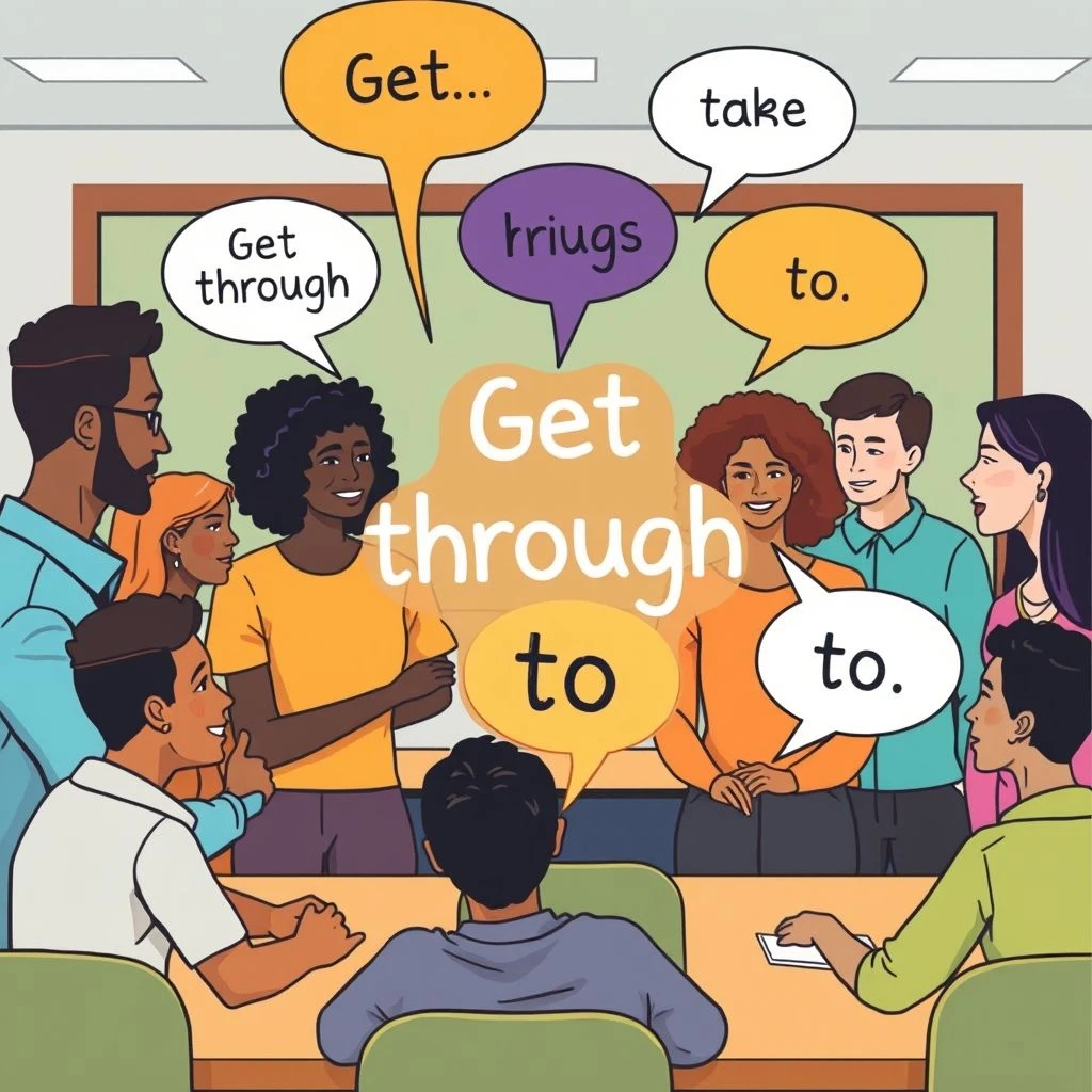 숙어 동사 이해하기: Get through to 다른 사람과 소통하는 법